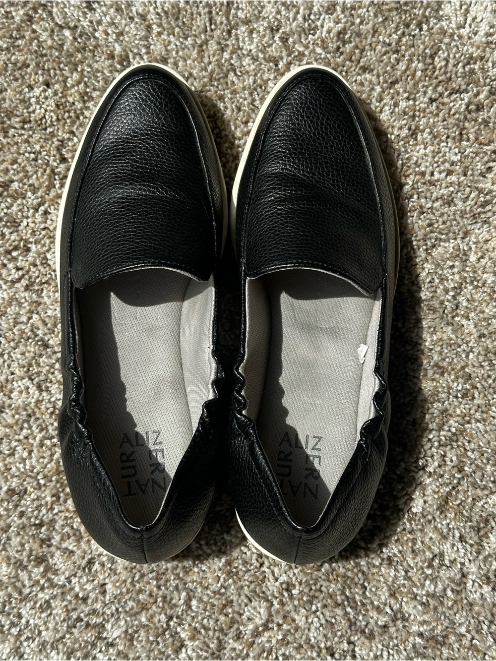 Naturalizer Black Slip-On Comfort Loafers - Size 9